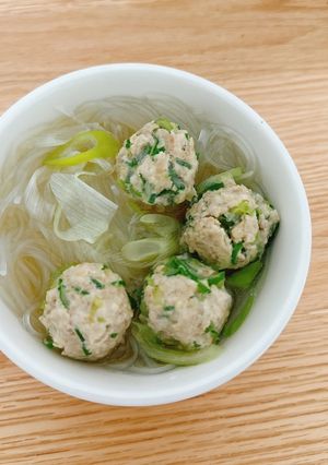 あっさり鶏だんご春雨スープ-レシピのメイン写真
