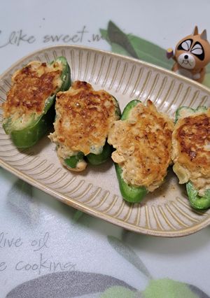♡あっさり味♪鶏挽肉でピーマンの肉詰め♡-レシピのメイン写真