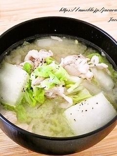 白菜の豚汁-レシピのメイン写真