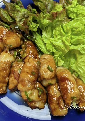 簡単！中華風豚ロース巻き餅-レシピのメイン写真
