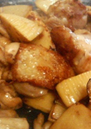 竹の子＆鶏肉のバターしょう油炒め♪-レシピのメイン写真