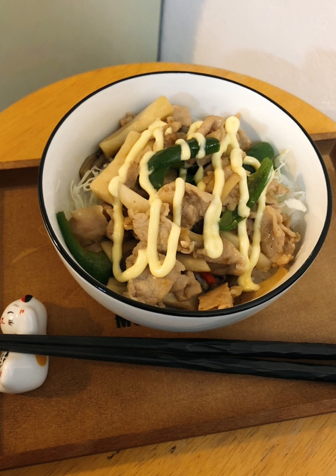 脱野菜炒め！ささっと簡単☆焼肉のタレ豚丼-レシピのメイン写真
