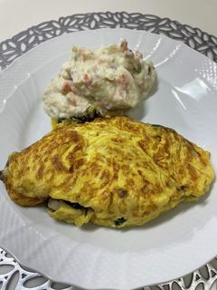ほうれん草と挽肉のオムレツ-レシピのメイン写真