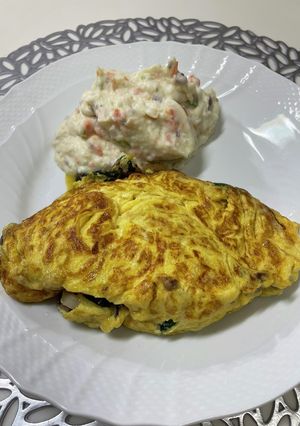 ほうれん草と挽肉のオムレツ-レシピのメイン写真