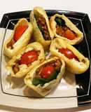 ジューシー！ミニトマトの揚げ納豆焼き