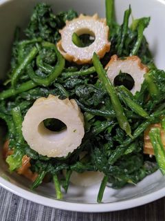 春菊とちくわの味噌和え-レシピのメイン写真