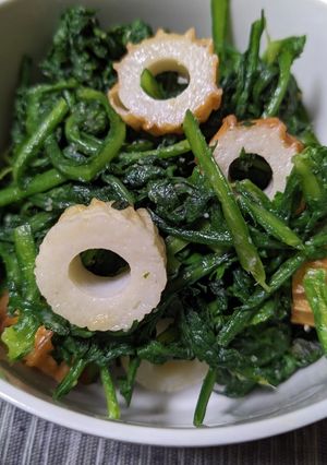春菊とちくわの味噌和え-レシピのメイン写真