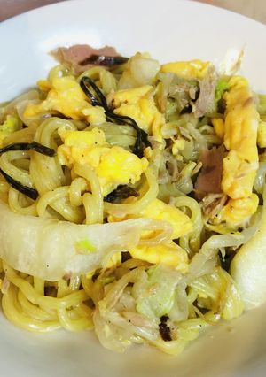 塩昆布とツナのマヨ焼きそば！お酢おかず⁈-レシピのメイン写真