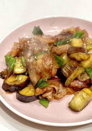🍆ナスとネギと豚肉の炒め物-レシピのメイン写真