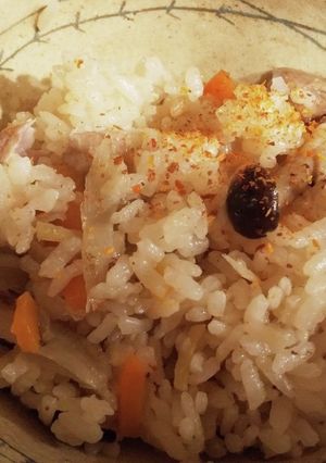 梅エキス入り 鶏の炊き込みご飯-レシピのメイン写真