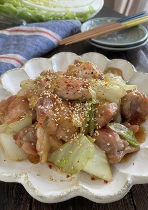 鶏肉と白菜のオイスターソース炒め-レシピのメイン写真
