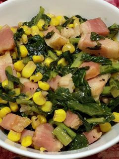 大根菜炒め(ベーコン・コーン)-レシピのメイン写真