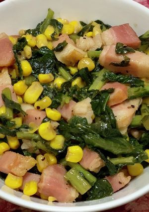 大根菜炒め(ベーコン・コーン)-レシピのメイン写真