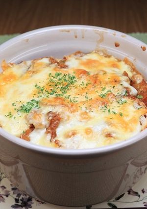 オニオングラタンスープ+スライス切り餅-レシピのメイン写真