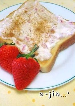 いちごのクリームチーズトースト-レシピのメイン写真