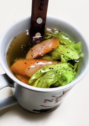 マグカップで♪ポトフ風！コンソメスープ-レシピのメイン写真