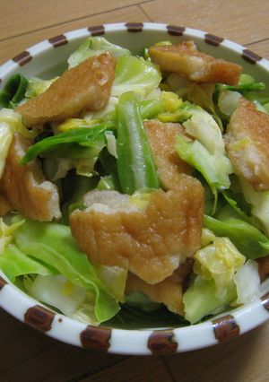 簡単！　ひら天と春キャベツのサッと煮-レシピのメイン写真