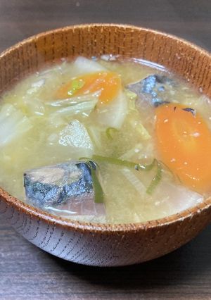 【汁物】手軽に栄養アップ!鯖缶のあら汁風-レシピのメイン写真