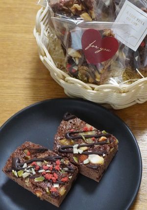 バレンタインに♡プロテインブラウニー-レシピのメイン写真