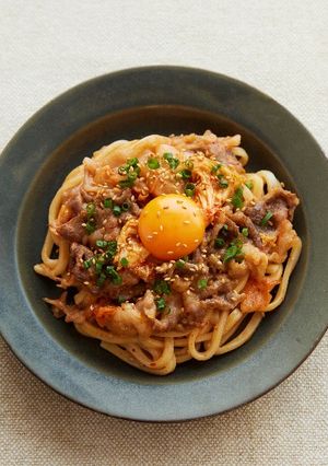 『もあいかすみさん監修』肉キムチうどん-レシピのメイン写真
