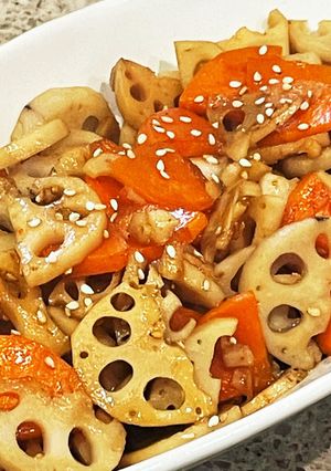 シャキシャキレンコンのキンピラ-レシピのメイン写真