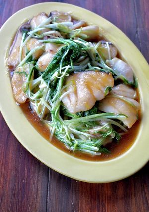 崩れてもOK！タラと水菜のオイスター炒め-レシピのメイン写真