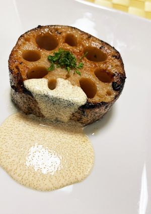 蓮根ステーキ 明太豆乳ソース-レシピのメイン写真