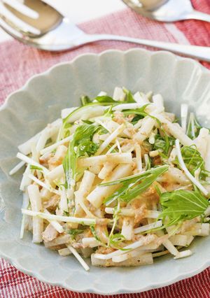 水菜と大根の味噌マヨツナサラダ-レシピのメイン写真
