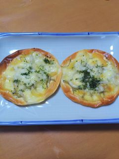 簡単、餃子の皮ピザ①-レシピのメイン写真