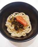 高菜明太うどん☆レンジで簡単☆洗い物無し