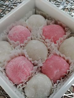 レンジで作る紅白大福-レシピのメイン写真