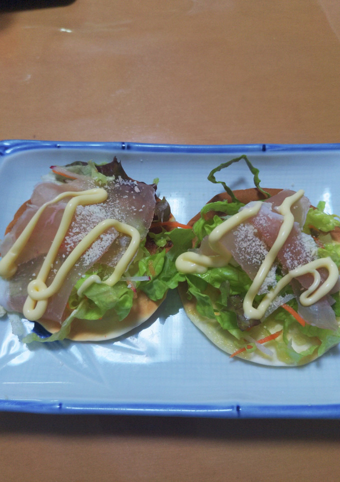 簡単、餃子の皮ピザ③-レシピのメイン写真
