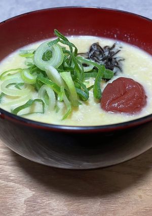 オートミールの梅卵雑炊-レシピのメイン写真