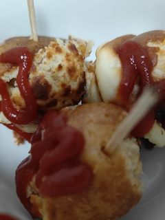 たこ焼き器で作るハットグ-レシピのメイン写真