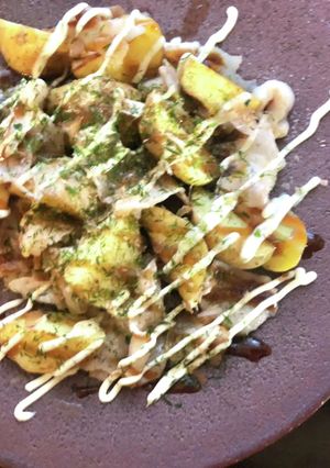 豚肉と新じゃがのお好み焼き風おたふく炒め-レシピのメイン写真