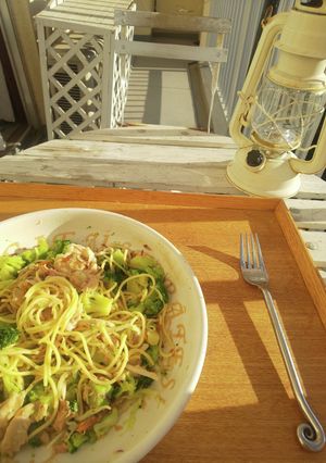 ブロッコリ―と豚肉のサラダスパゲッティ-レシピのメイン写真