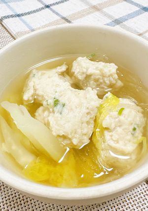 旨だしで♡鶏団子と白菜のおかずスープ-レシピのメイン写真