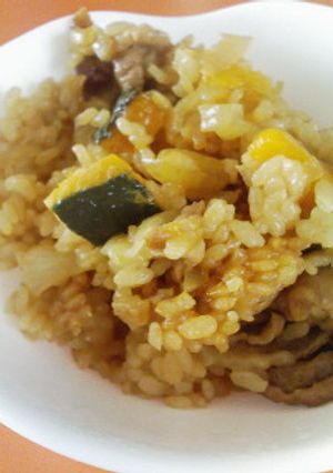 かぼちゃの炊き込みご飯～カレー風味～-レシピのメイン写真