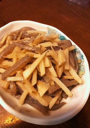 菊芋とこんにゃくのきんぴら-レシピのメイン写真