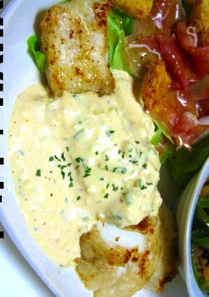 タルタルで食べるタラのムニエル♪-レシピのメイン写真