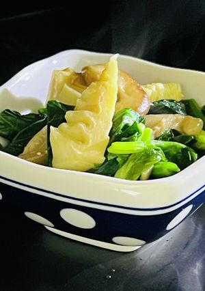 ほうれん草♥椎茸♥筍のオイソースで中華風-レシピのメイン写真