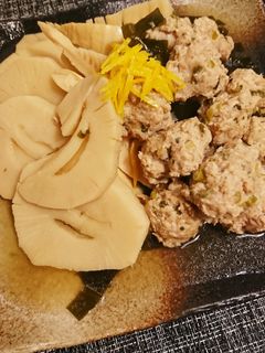 竹の子と鶏団子煮-レシピのメイン写真