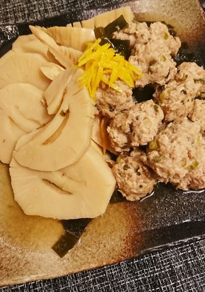 竹の子と鶏団子煮-レシピのメイン写真