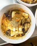 茄子椎茸簡単チリオイ麻婆味八宝回鍋肉風