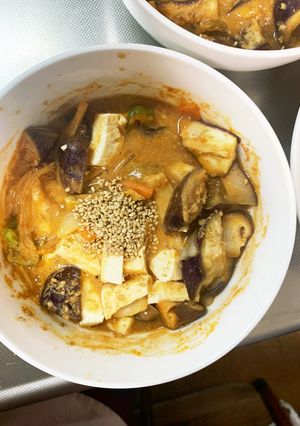 茄子椎茸簡単チリオイ麻婆味八宝回鍋肉風-レシピのメイン写真
