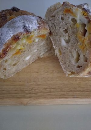 チーズかぼちゃパンライ麦全粒粉-レシピのメイン写真