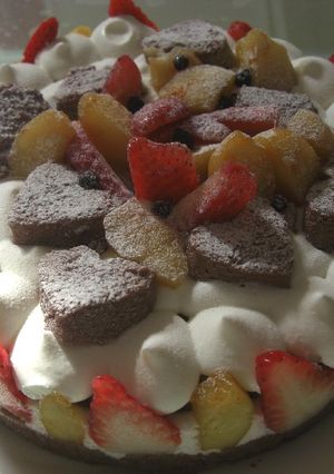 生クリームなしでデコレーションケーキ-レシピのメイン写真