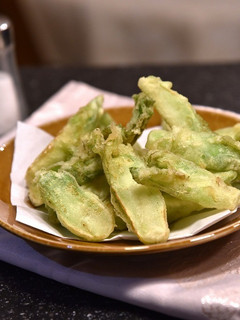 蕾菜の天ぷら☆塩で-レシピのメイン写真