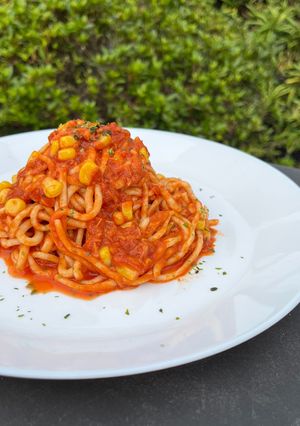 こんにゃくダイエット☆トマトカレーパスタ-レシピのメイン写真