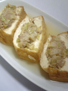 餃子のたねで✿厚揚げの✿はさみ煮-レシピのメイン写真
